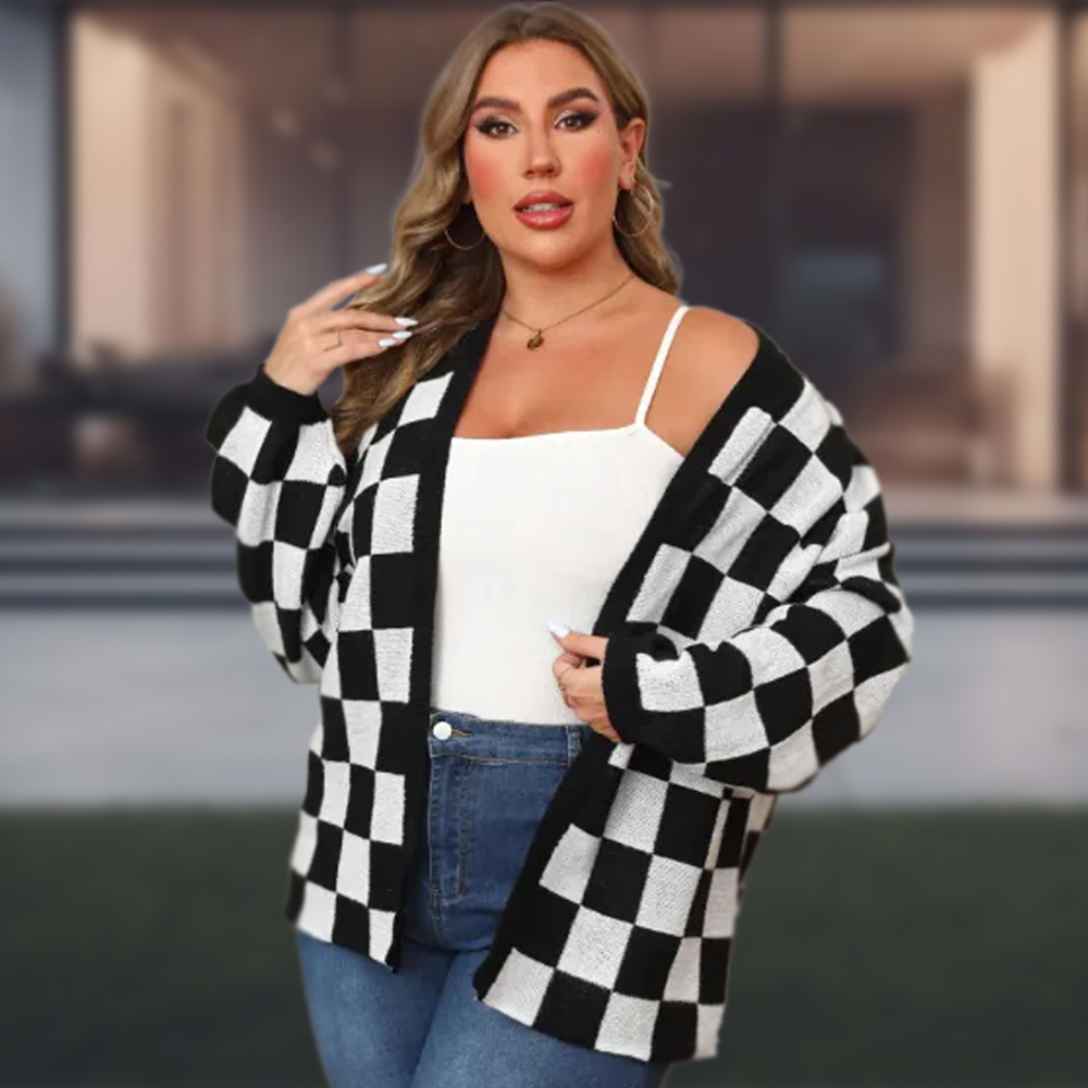 Checkered Loose Casual Sweater