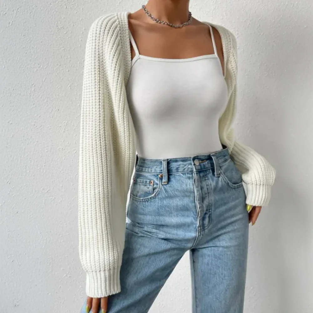 Ribbed Knit Crop Cardigan
