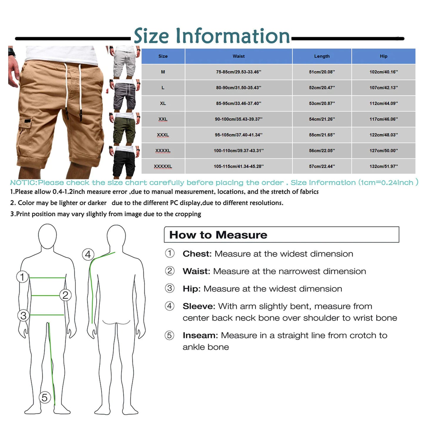 Chino Cargo Shorts
