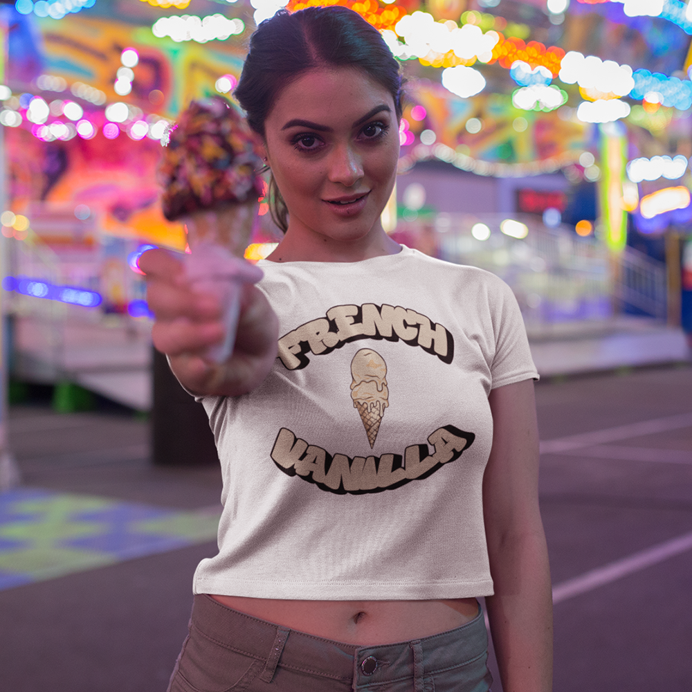 French Vanilla Crop Tee