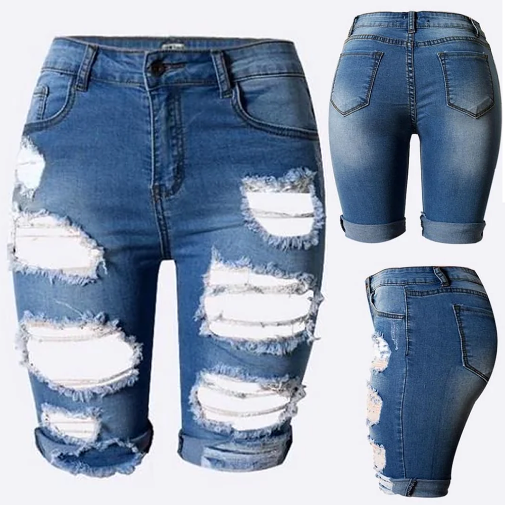 Bermuda Ripped Shorts