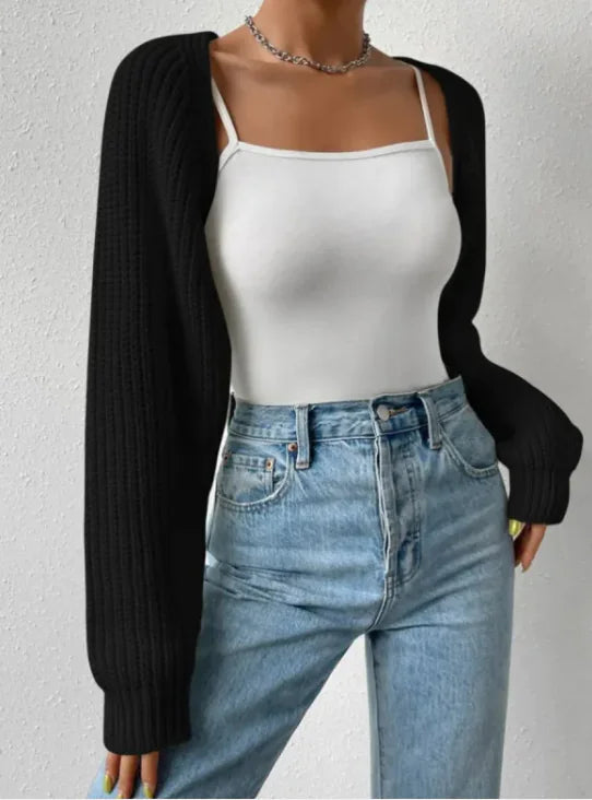 Ribbed Knit Crop Cardigan