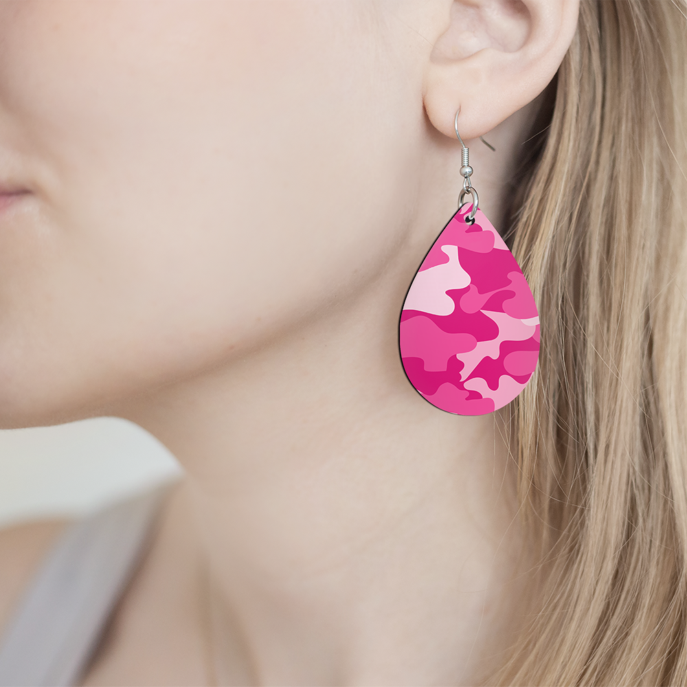 Camo Pink Earrings