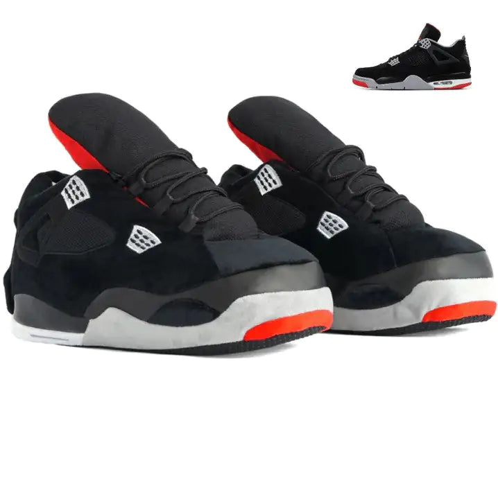 AJ4 Sneaker Slippers - Black