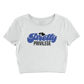 Pretty Privilege Crop Tee (Blk/Blu)