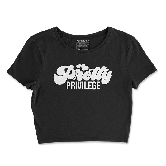 Pretty Privilege Crop Tee (White)