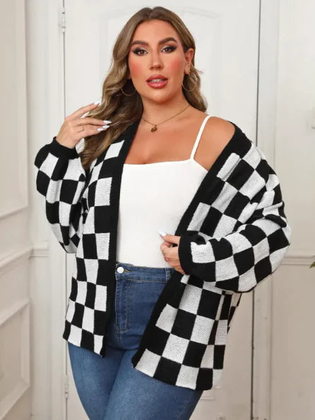 Checkered Loose Casual Sweater