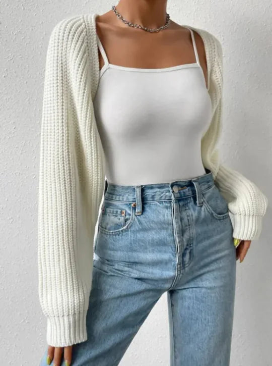 Ribbed Knit Crop Cardigan