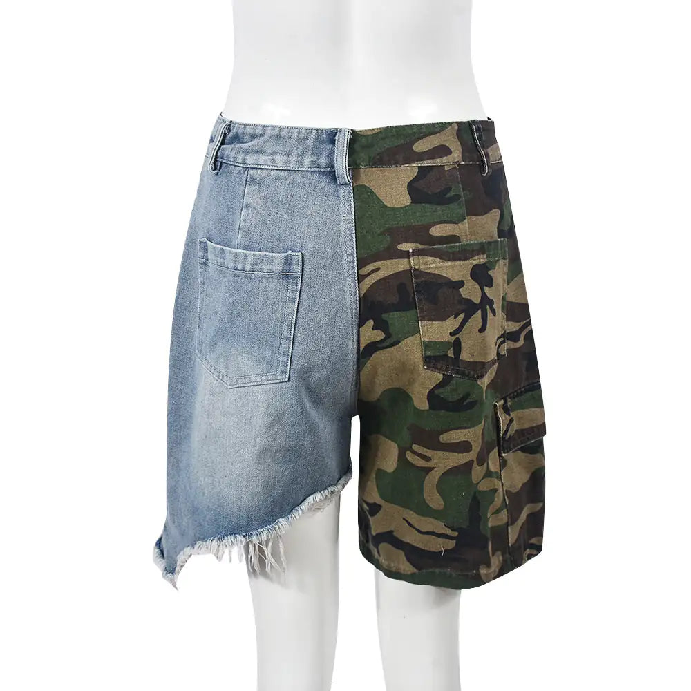 Split Decision Denim Shorts