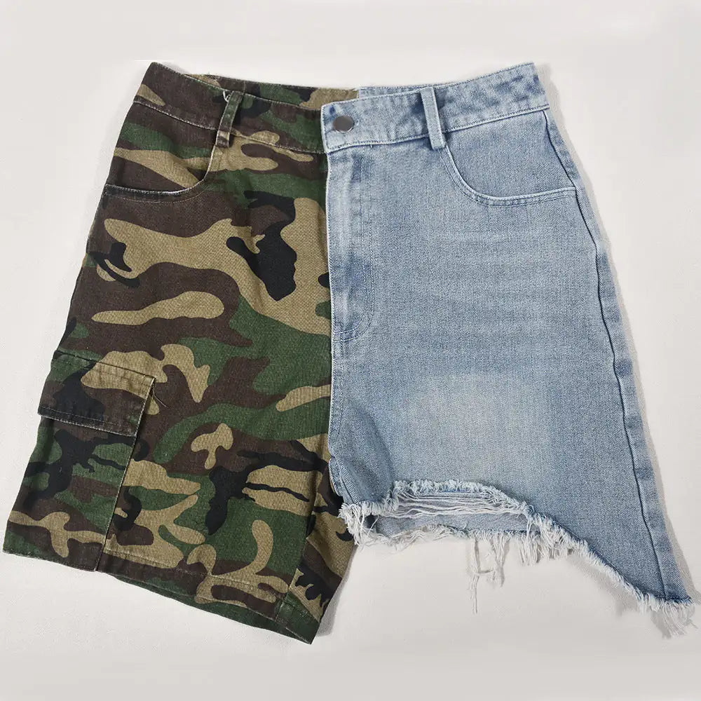 Split Decision Denim Shorts