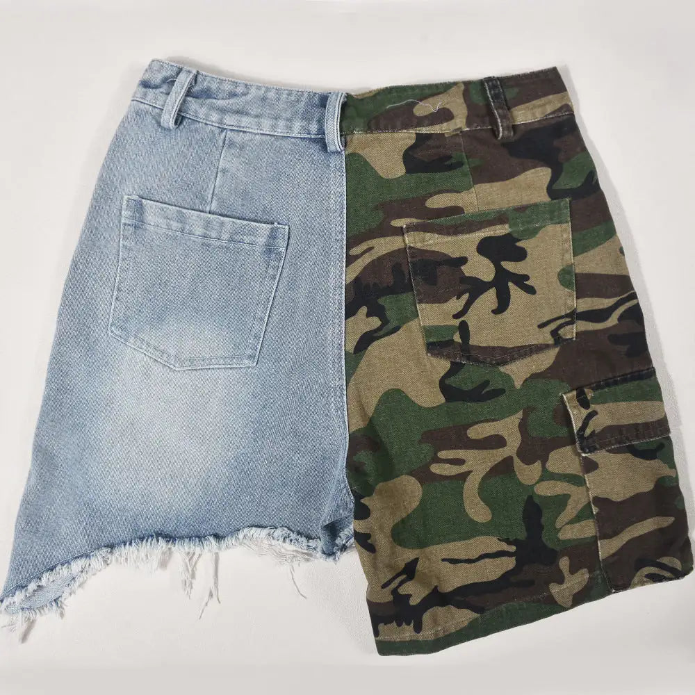 Split Decision Denim Shorts