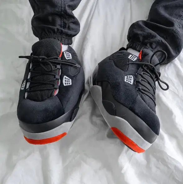 AJ4 Sneaker Slippers - Black