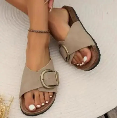 Pin Buckle Sandals
